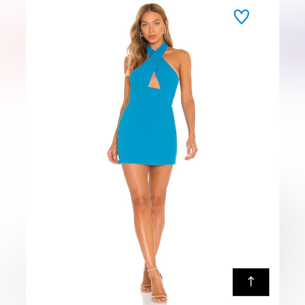 superdown Grace Cross Front Dress in Blue